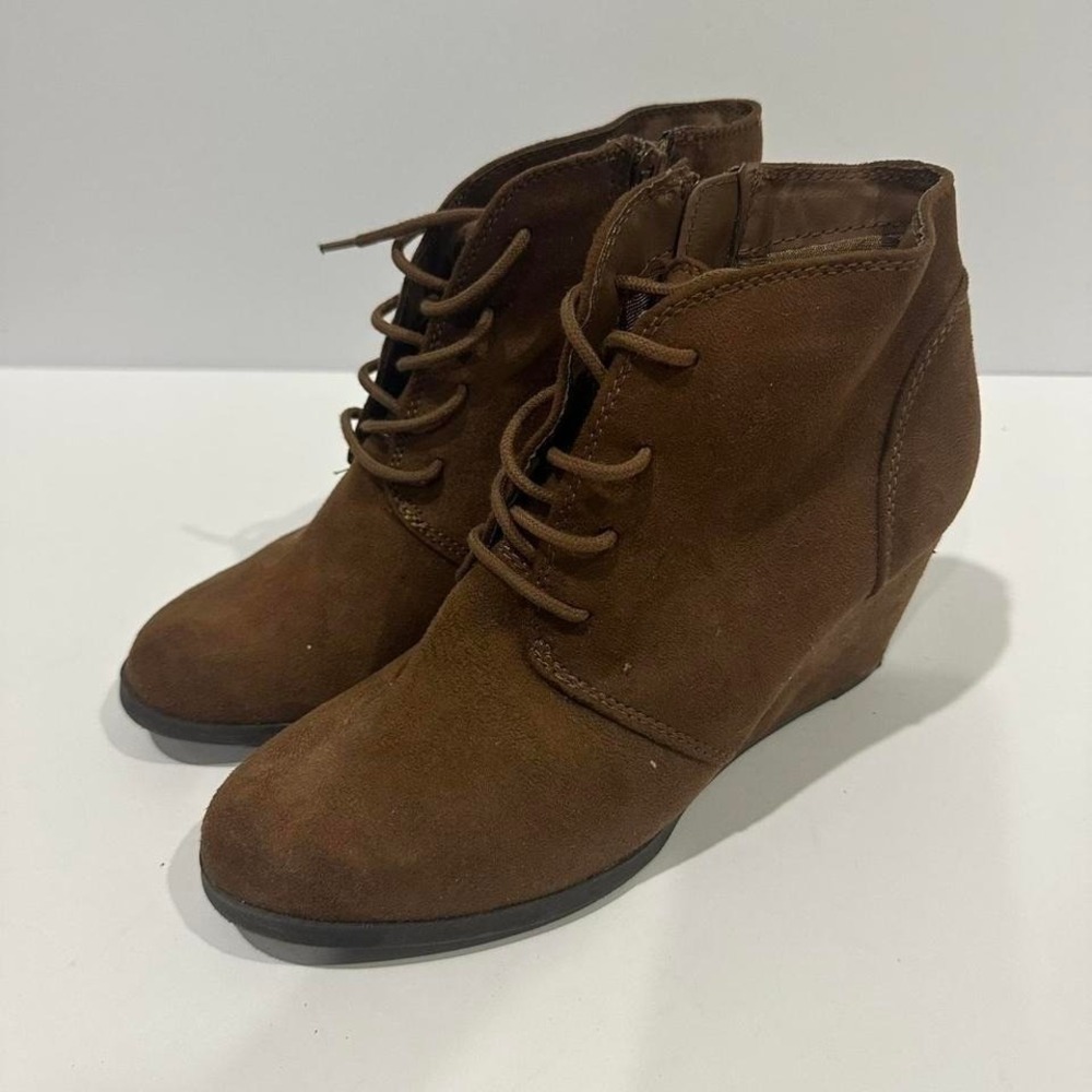Brown laced Wedges Heels size 8.5